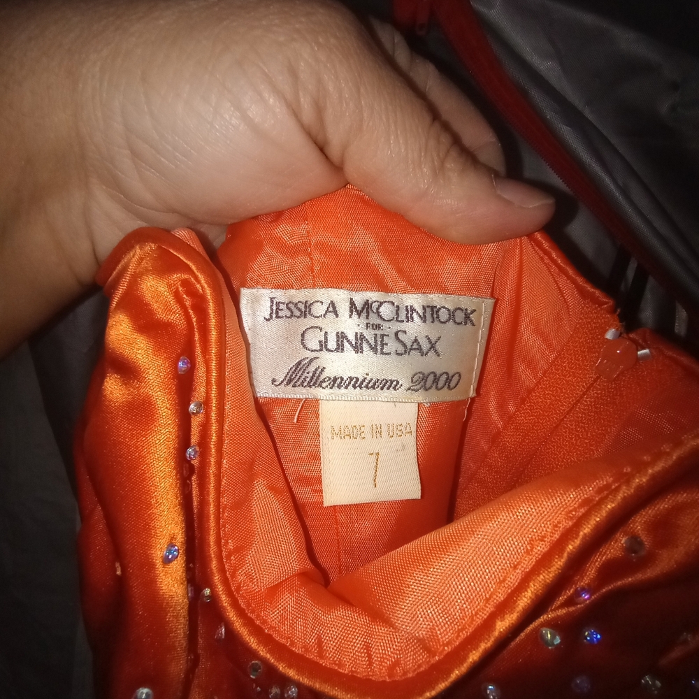 Orange With Sparkles On Front Top Part - image 2